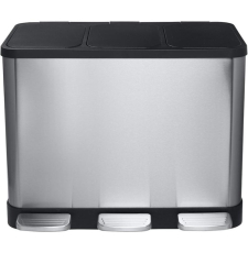 Мусорное ведро Bemeta Home 104315262 с педалью, 42 л (3x14 л), 3 секции, матовая сталь