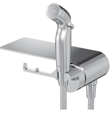 Смеситель с гигиеническим душем AM.PM Func F0H8F900 настенный, с полкой и крючком, хром