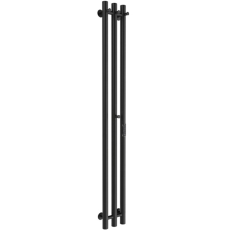 Полотенцесушитель Маргроид Ferrum Inaro СНШ 150×6×12 электрический, крючки 3+1 (3+3), черный матовый