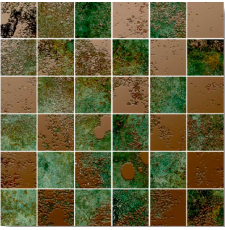 Плитка-мозаика керамогранит напольная Керамин Аллой 2 30x30, зеленый