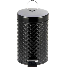 Мусорное ведро Bisk Niagara 07576 с педалью, 3 л, черн.