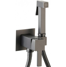 Смеситель с гигиеническим душем CeramaLux KBS/008 встраиваемый, вороненая сталь