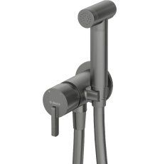 Смеситель с гигиеническим душем Deante Silia Titanium BQS D34M, встраиваемый, титан