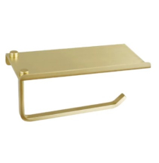 Держатель для туалетной бумаги Vivi Felice FL1039 ORO OPACO с полкой, матовое золото