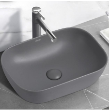 Раковина Abber Rechteck AC2200MG 46 на столешницу, серый матовый