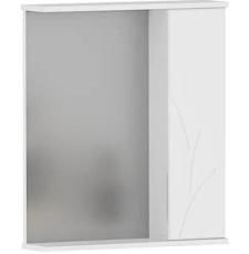 Зеркало-шкаф Volna Adel 60x70 с подсветкой, 1 дв., правое, белый глянец, zsADEL60.R-01