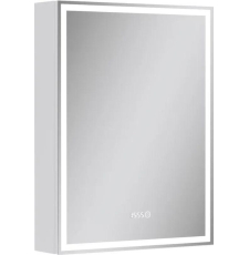 Зеркало-шкаф Equil Corner LED 60x80, правый, сенсор, часы, датчик, белый