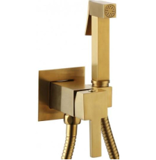 Смеситель с гигиеническим душем CeramaLux KBS/007 встраиваемый, золотой матовый