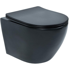 Унитаз UnicoPureza Uno Rimless подвесной, с крышкой Slim Soft-close, матовый черный