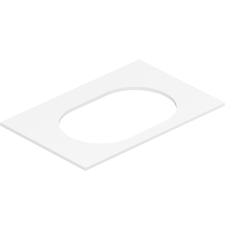 Столешница Belux Luna Jazz Oval560 НП80, White Silk 18