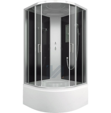 Душевой бокс Iva SC90CT 90x90 закр., с высоким поддоном, тон. черн.\сатин