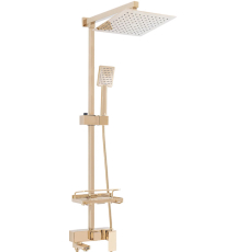 Душевая стойка Rea Jack Gold P7008 со смесителем, золото
