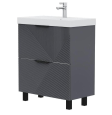 Тумба для умывальника Volna Geometry 70.2Y (9696) напольная, 2 ящ., графит, tnGEOMETRY70.2Y-07