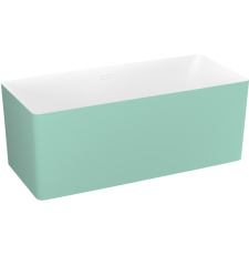 Акриловая ванна Wellsee Pure BY Wellsee 166x77, отдельностоящая, белый глянцевый, св.зеленый матов./белый