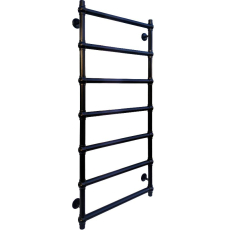 Полотенцесушитель Fincopper Retro FCR 117x50 водяной, нижнее, 7 пер., черный RAL 9005