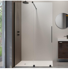 Душевая стенка-перегородка Radaway Furo Black Walk-in 100x200, правая