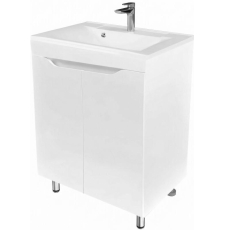 Тумба для умывальника Axus Фламини 65 Комфорт напольная, 2 дв., белый, GS-00012591