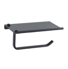Держатель для туалетной бумаги Vivi Felice Notte FL1039 N Black matt с полкой, черный матовый