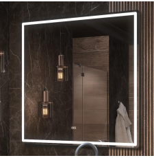 Зеркало Vigo Roberta Luxe 1000 100x100 с подсветкой LED, сенсор, датчик, диммер, часы, подогрев