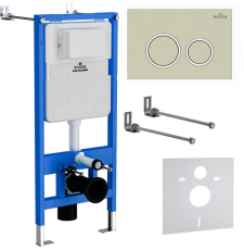 Инсталляция для унитаза Roxen StounFix Dual Fresh 966176 с кнопкой Santi, пастель бежевый