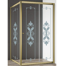 Душевая кабина Cezares Giubileo AH1 Scorrevole 120x90, золото