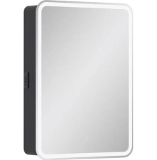Зеркало-шкаф Equil Eltoro LED 60x80, правый, сенсор, черный матовый