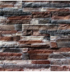 Фасадная плитка-камень Royal Legend Афины 37.5x8.5, бежево-коричневый с серым