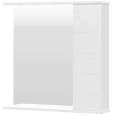 Зеркало-шкаф Volna Joli 70x70 с подсветкой, 1 дв., правое, белый глянец, zsJOLI70.R-01