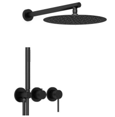 Встроенная душевая система Vincea Groove VSFW-4G01MB, со смесителем, черный матовый