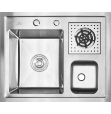 Мойка для кухни Wisent WM36050 60x50, врезная, с дозатором, ринзером, контейнером, сатин