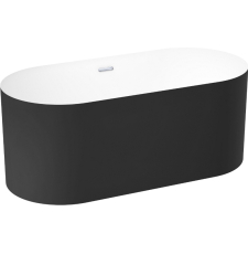 Акриловая ванна Wellsee Chalice Perfection 166x77, отдельностоящая, белый глянцевый, матовый черный/хром