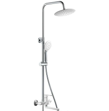 Душевая стойка Haiba HB24557-8 со смесителем, белый\хром