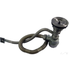 Сифон для кухонной мойки Wisent W02-114B с переливом, графит