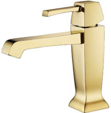 Смеситель для умывальника Caprigo Diamante 50-020-ORO с донным клапаном, золотой глянец
