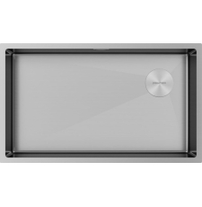 Мойка для кухни Paulmark Next-Skew 74 74x44 PM887444-BS, под столешницу, брашир. нерж.сталь