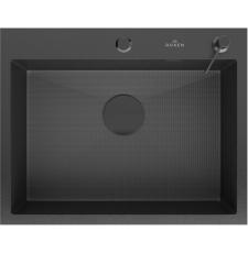 Мойка для кухни Roxen Snake PVD 60x48, врезная, с коландером, дозатором, текстурн. оруж. сталь