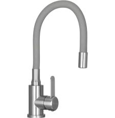 Смеситель для кухни Wisent WP74004-9 с гибким изливом, сатин/серый