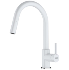 Смеситель для кухни Franke Lina 115.0626.081 с выдвижным изливом, белый