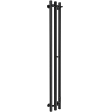 Полотенцесушитель Маргроид Ferrum Inaro СНШ 120×6×12 электрический, крючки 3+1 (3+3), черный матовый