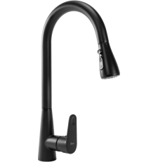Смеситель для кухни Rea Mild Black Matt B4800, с выдвижной лейкой, черный матовый