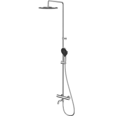 Душевая стойка Whitecross Y Y1234TOPNIB с термостатом, брашированный никель