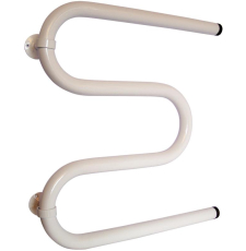 Полотенцесушитель Ростела М-образный 50x60 водяной, ДУ-25, боковое 1", оцинкованная сталь, белый