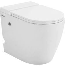 Унитаз приставной Abber Bequem AC1115P импульсный, с крышкой микролифт, горизонтальный выпуск