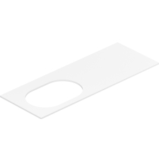 Столешница Belux Luna Jazz Oval560 НП140, White Silk 18