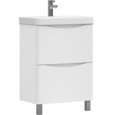 Тумба для умывальника Vigo Glem 600-0-2 60 9595 напольная, 2 ящ., белый