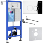 Инсталляция для унитаза Roxen StounFix Dual Fresh 812643 с кнопкой Santi, хром