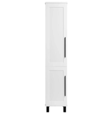 Шкаф-пенал Misty Модерн 35 напольный, с корзиной для белья, левый, белый матовый