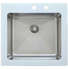 Мойка для кухни ZorG Inox-Glass GS 5553 55x53, врезная, белый Мойка для кухни ZorG Inox-Glass GS 5553 55x53, врезная, белый