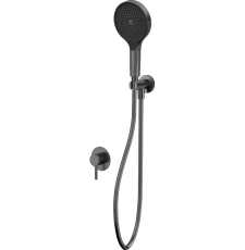 Встроенная душевая система Whitecross Y YSET02TOPGM со смесителем, оружейная сталь