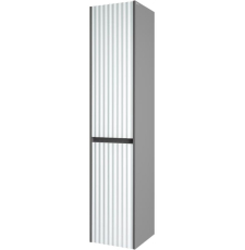 Шкаф-пенал Brevita Balaton 35 подвесной, 2 дв., левый, серый\белый